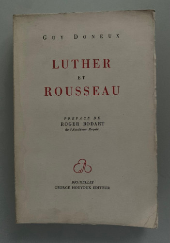 Portada del libro de LUTHER ET ROUSSEAU