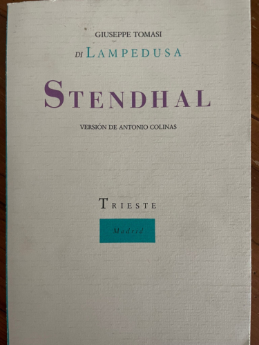 Portada del libro de Stendhal