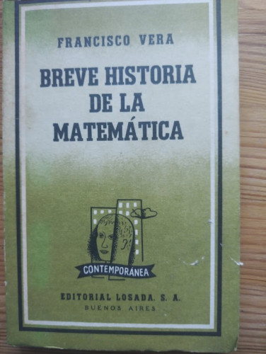 Portada del libro de BREVE HISTORIA DE LA MATEMÁTICA