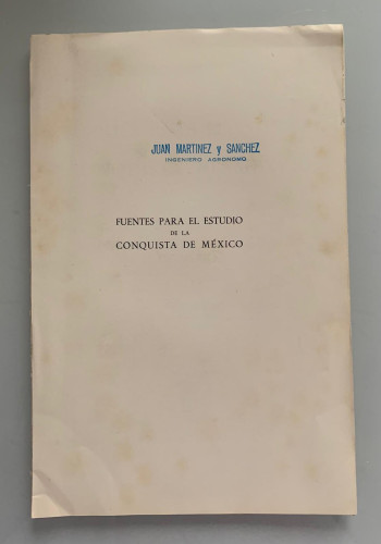 Portada del libro de FUENTES PARA EL ESTUDIO DE LA CONQUISTA DE MÉXICO10