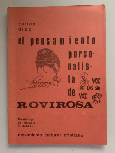 Portada del libro de EL PENSAMIENTO PERSONALISTA DE ROVIROSA