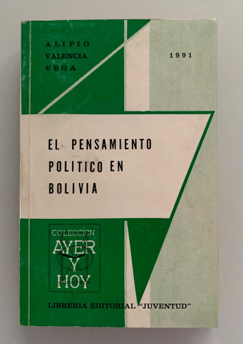 Portada del libro de EL PENSAMIENTO POLÍTICO EN BOLIVIA