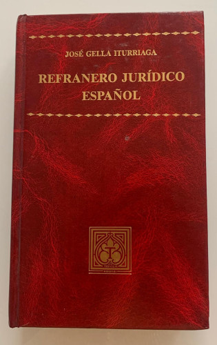 Portada del libro REFRANERO JURÍDICO ESPAÑOL