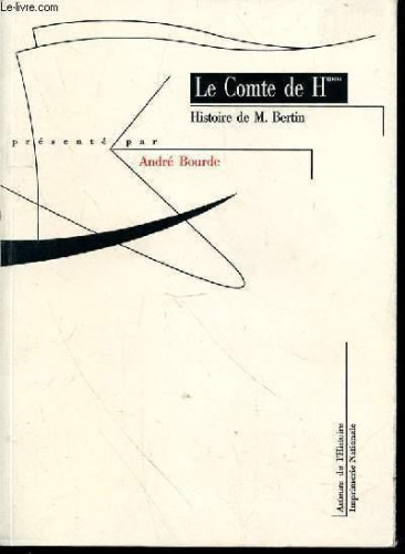 Portada del libro de HISTORIE DE M. BERTIN (Marquis de Fratteaux)