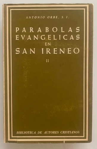 Portada del libro de PARÁBOLAS EVANGÉLICAS EN SAN IRENEO II