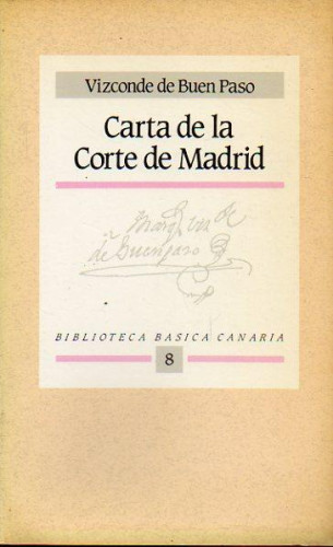 Portada del libro de CARTA DE LA CORTE DE MADRID 