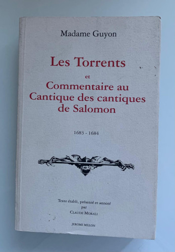 Portada del libro de LES TORRENTS-COMMENTAIRES AU CANTIQUE DES CANTIQUES DE SALOMON