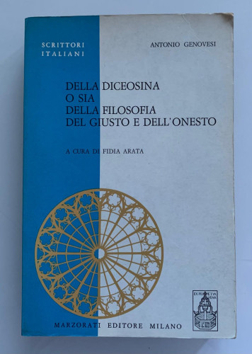 Portada del libro de DELLA DICEOSINA O SIA DELLA FILOSOFIA DEL GIUSTO E DELL'ONESTO