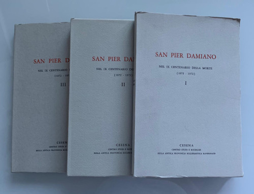 Portada del libro de SAN PIER DAMIANO: nel IX centenario della morte 1072-1972 (3 tomos)