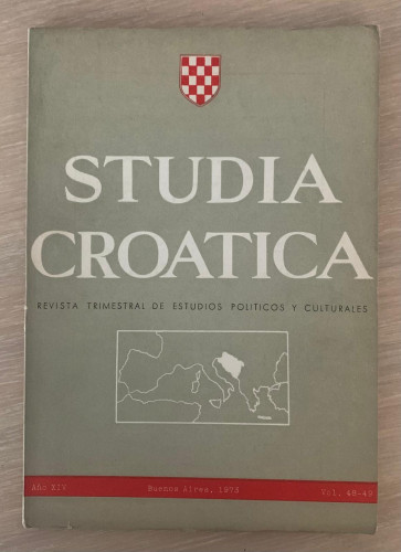 Portada del libro de STUDIA CROATICA