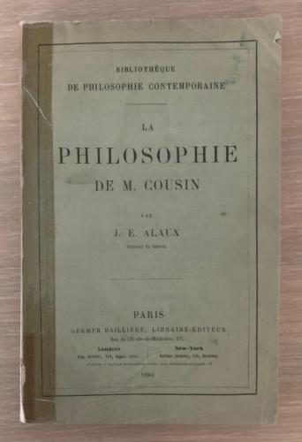 Portada del libro de LA PHILOSOPHIE DE M. COUSIN