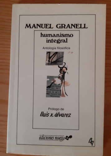 Portada del libro de HUMANISMO INTEGRAL.Antología filosófica