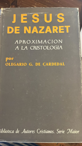 Portada del libro de JESUS DE NAZARET approximacion a la cristologia