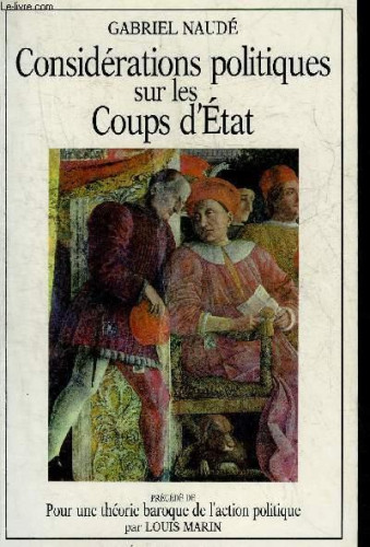Portada del libro de CONSIDÉRATIONS POLITIQUES SUR LES COUPS D'ÉTAT