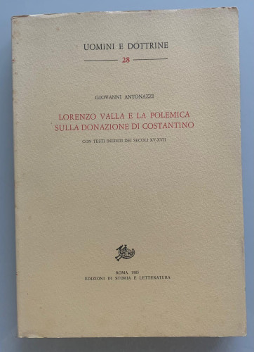 Portada del libro de LORENZO VALLA E LA POLEMICA SULLA DONAZIONE DI COSTANTINO