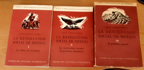 Portada del libro de LA REVOLUCIÓN SOCIAL DE MEXICO. 3 Tomos. Tomo I: Las Ideas. La violencia. Tomo II: Las instituciones...