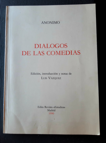 Portada del libro de DIÁLOGOS DE LAS COMEDIAS 