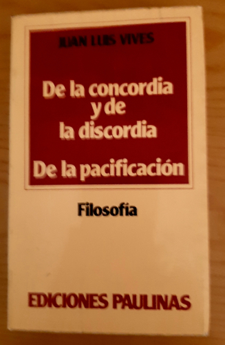 Portada del libro de DE LA CONCORDIA Y DE LA DISCORDIA. DE LA PACIFICACIÓN