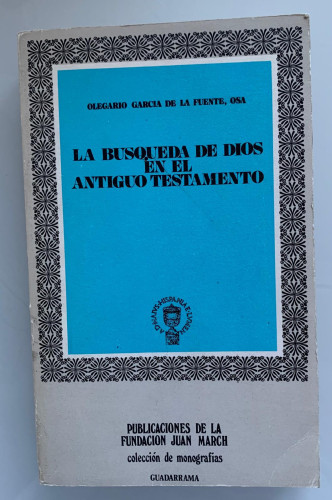 Portada del libro de LA BÚSQUEDA DE DIOS EN EL ANTIGUO TESTAMENTO