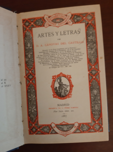 Portada del libro de ARTES Y LETRAS 