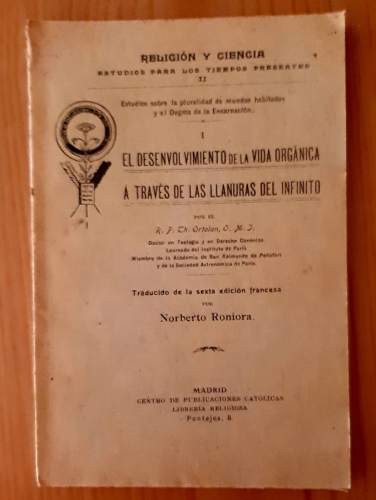 Portada del libro de El desenvolvimiento de la vida orgánica a través de las llanuras del infinito