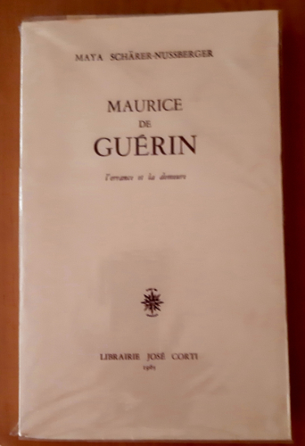 Portada del libro de MAURICE DE GUERIN, l`errance et la demeure 