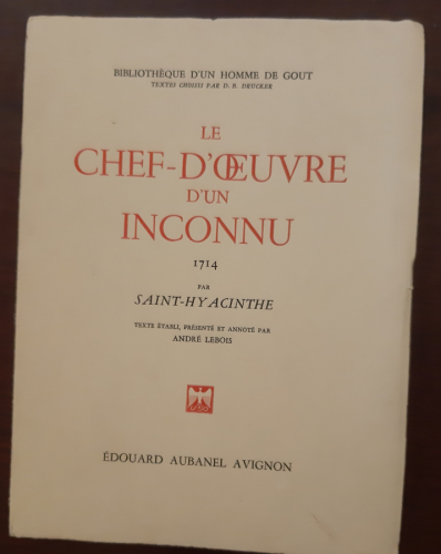 Portada del libro LE CHEF D OEUVRE D UN INCONNU 1714