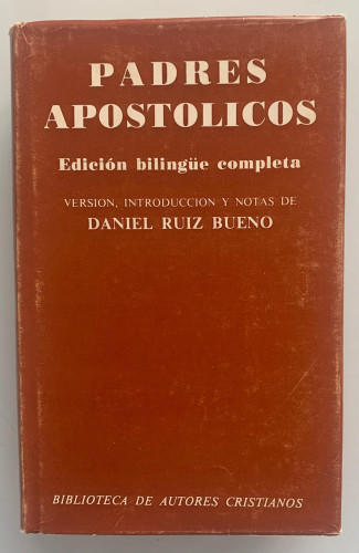 Portada del libro de PADRES APOTÓLICOS. Edición bilingüe completa.