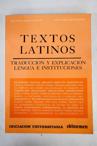 Portada del libro de TEXTOS LATINOS