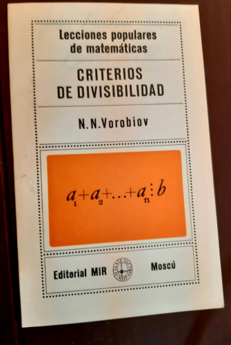 Portada del libro de CRITERIOS DE DIVISIBILIDAD.
