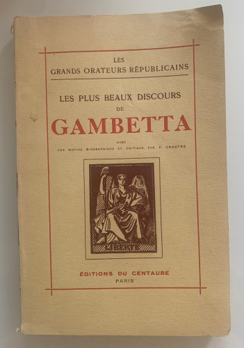 Portada del libro de LES PLUS BEAUX DISCOURS DE GAMBETTA