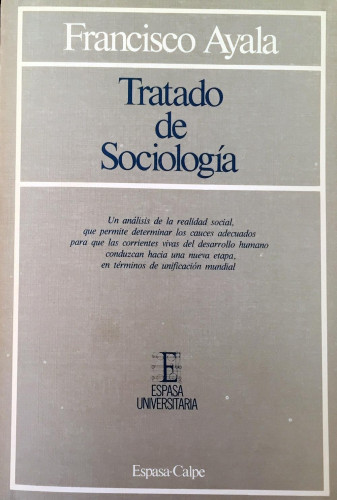 Portada del libro de TRATADO DE SOCIOLOGÍA