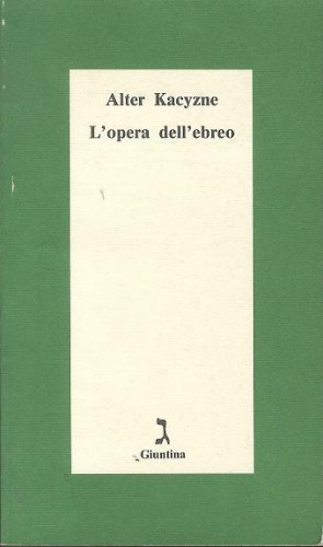 Portada del libro de L'OPERA DELL'EBREO