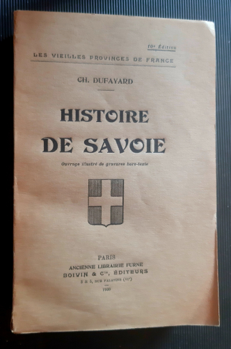 Portada del libro de Histoire de Savoie