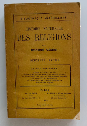 Portada del libro de HISTOIRE NATURELLE DES RELIGIONS