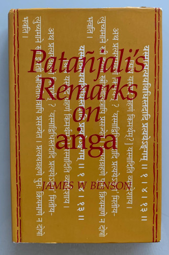 Portada del libro de PATAÑJALI'S REMARKS ON ANGA