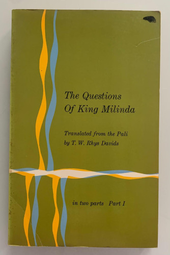 Portada del libro de THE QUESTIONS OF KING MILINDA