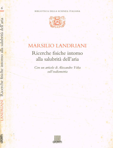 Portada del libro de RICERCHE FISICHE INTORNO ALLA SALUBRITÀ DELL'ARIA
