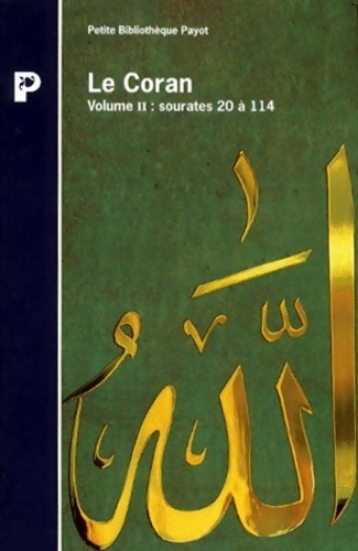 Portada del libro de LE CORAN. Volume II: sourates 20 à 114