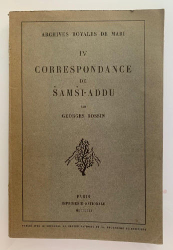 Portada del libro de CORRESPONDANCE DE SAMSI-ADDU