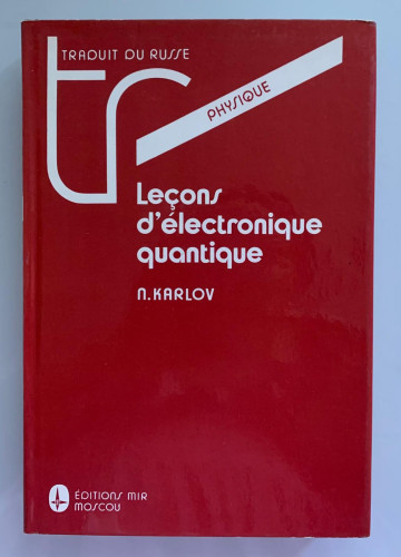 Portada del libro de LEÇONS D'ÉLECTRONIQUE QUANTIQUE