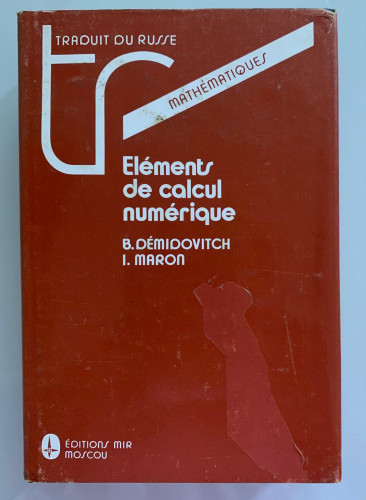 Portada del libro de ELÉMENTS DE CALCUL NUMÉRIQUE