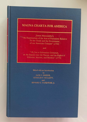 Portada del libro de MAGNA CHARTA FOR AMERICA