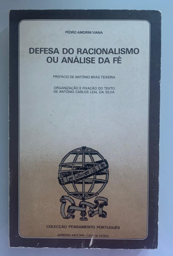 Portada del libro de DEFESA DO RACIONALISMO OU ANÁLISE DA FÉ