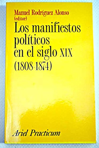 Portada del libro de Los manifiestos políticos en el siglo XIX (1808-1874)