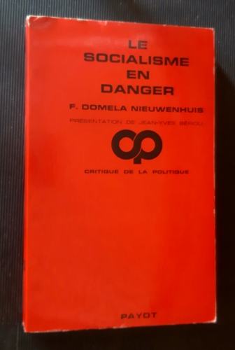 Portada del libro de Le socialisme en danger