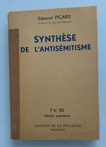 Portada del libro de SYNTHÈSE DE L'ANTISÉMITISME