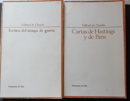 Portada del libro de Escritos del tiempo de guerra.
Cartas de Hastings y de Paris.
dos libros