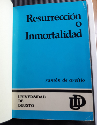 Portada del libro de RESURRECCIÓN O INMORTALIDAD 