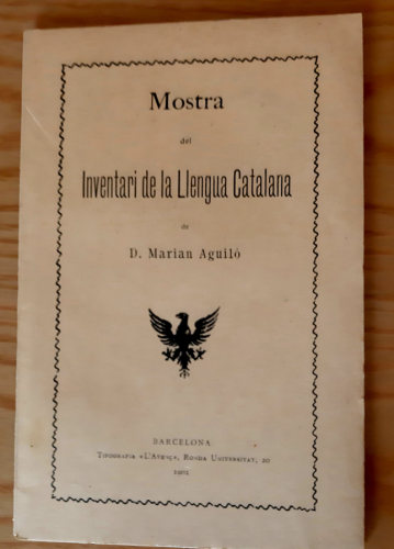 Portada del libro de MOSTRA DEL INVENTARI DE LA LLENGUA CATALANA 